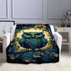 Owl Pattern Throw Blanket Warm Soft Fluffy for Kids  Adults Ideal for Sofa Bed Outdoor Travel Camping Cartoon Design  Sizes Avai