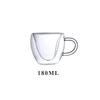 Anti-scald Heart Shaped Glass Cup Double Walled Insulated Glass Coffee Mug Double Wall Glass Clear Unique Insulated with Handle