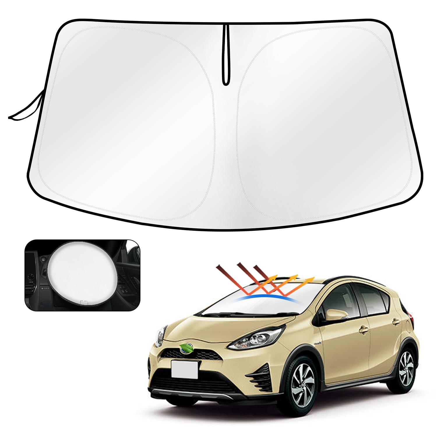 

Cartist Toyota Aqua Front Sunshade Aqua Windshield Shade for NHP10 NHP10H Current Light UV Custom Interior Easy Storage Bag Direct from Manufacturer -