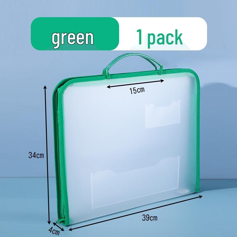 Japanese-Style Transparent Waterproof Zipper File Bag for Documents