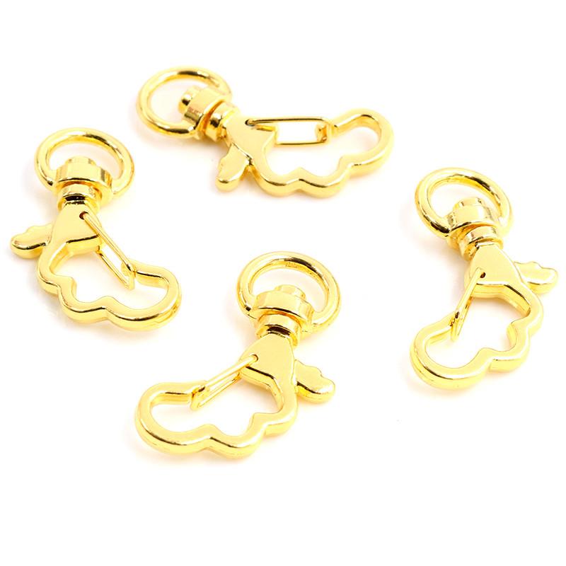 10pcs Cat Heart Snap Hook Trigger Clips Buckles For Keychain Lobster Lobster Clasp Hooks for Key Ring Clasp Jewelry Supplies