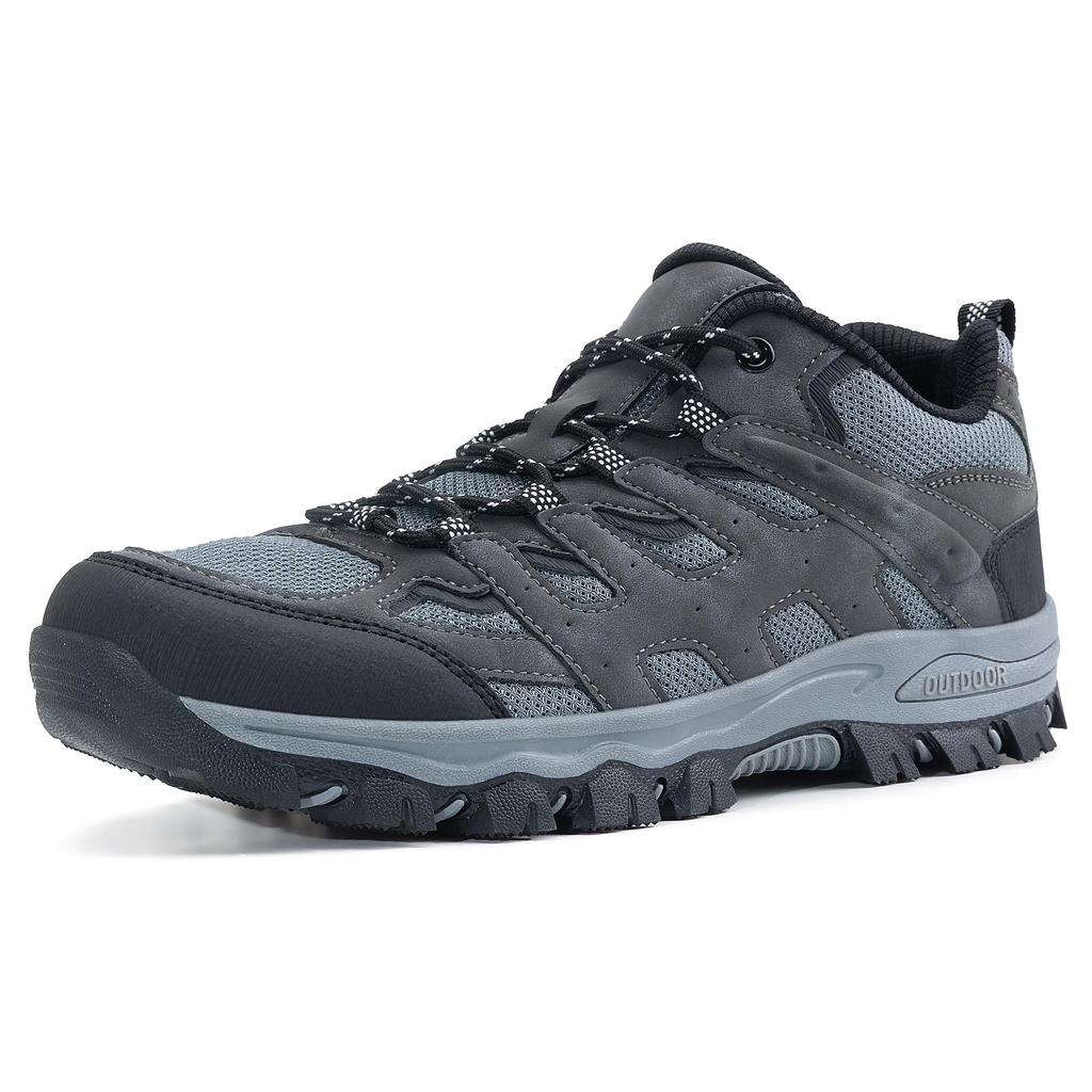 Men's Large Size Thick Sole Mesh Hiking & Trekking Shoes - Outdoor Casual Footwear