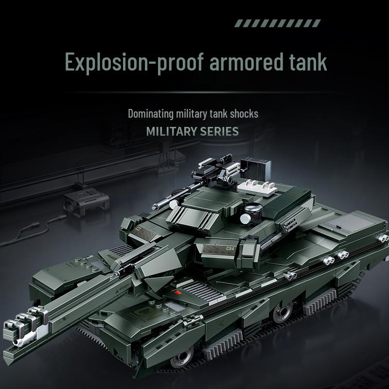 Chizao T2231-33 Explosion-Proof Armored Tank & Missile Vehicle Building Blocks Toy Model