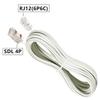 1/2m RJ12 (6P6C)/SDL 4P Stecker auf Stecker Datenkabel Gerade Verdrahtung Pinbelegung Telefonhörer Sprach-Erweiterungskabel