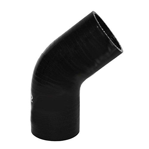 Silicone hose, different diameter 60° bend (inner diameter: 57-64mm, color: black) 55T.225/250-363-BK