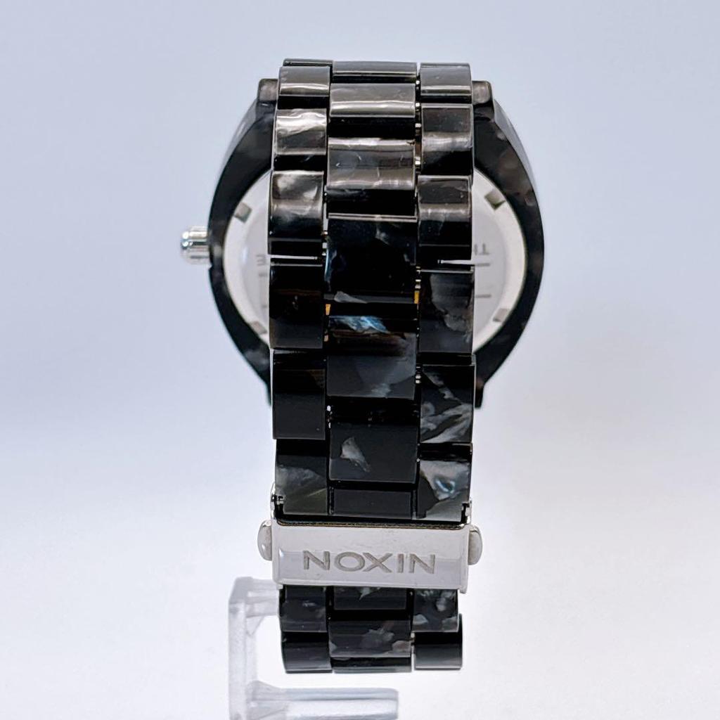 Used Watch NIXON Time Teller Acetate Marble Working Item Good Condition