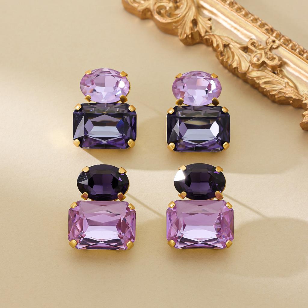925 Silver Needle Fashionable Temperament Compact Earrings Women 2025 New Three-dimensional Personality Square