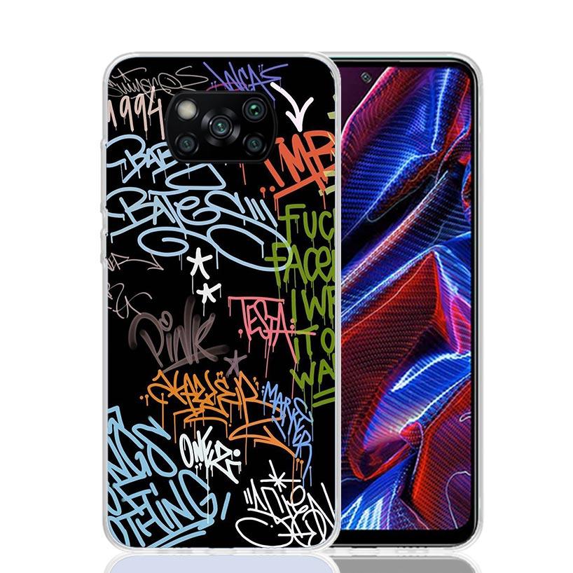 Graffiti Fashion Cool Phone Case For Xiaomi Poco F7 Ultra X7 X6 Pro X5 Redmi 15 15C 13 13C 12 12C 10 10A 10C 9 9A 9C 9T Shell Po