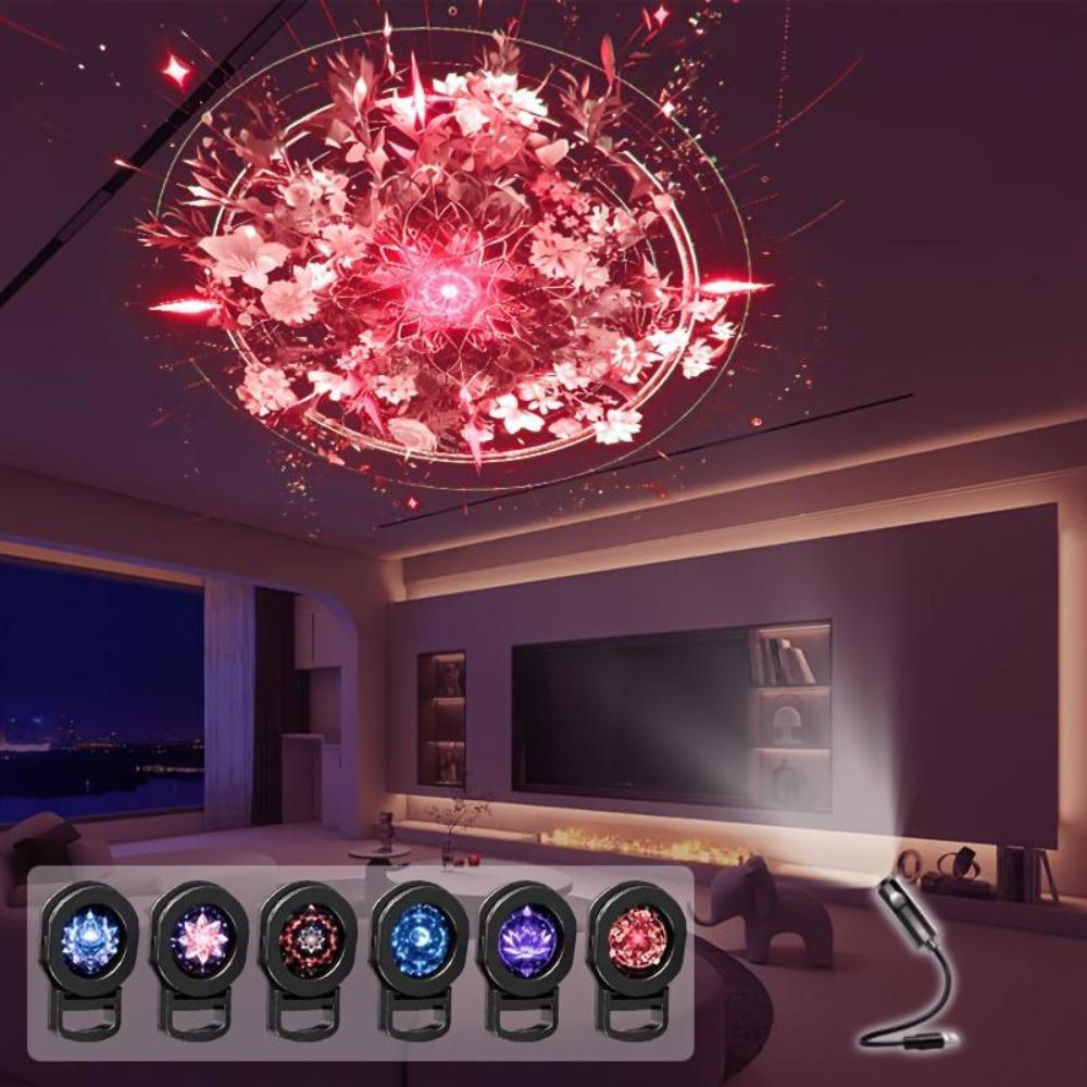 161 Degree Rotating Dreamy Starry Sky Projector USB Powered Flexible Neck USB Plug Projection Lamp Interchangeable Slides