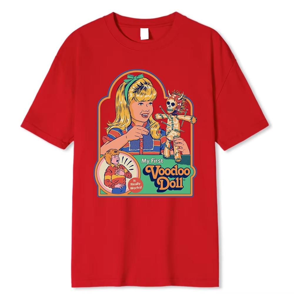 Horror Comic Series My First Voodoo Dall Men Clothing Sweat Street Tshirt Cotton Tee Clothes Breathable Cartoon T-Shirt