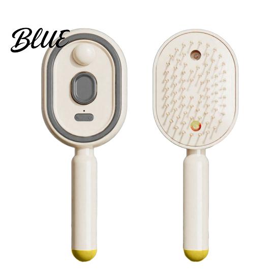 Detangling Hair Brush Electric Steam with Water Spray Reduce Frizz Anti-Static Misting Hairbrush Portable Travel Cordless Fluffy Short