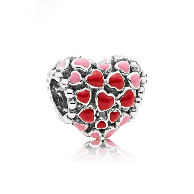 Fashion Charm  Red Love Wine Glass Crown Beads Suitable for  Ladies Bracelet Jewelry