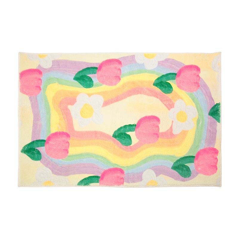 Fashion simple girl bedroom bedside carpet modern living room bedroom popular pattern carpet Checkerboard Large Area Carpets