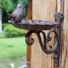 Cast Iron Bird Bath Feeder, Wall-Mounted Decorative Garden Bowl with Scrollwork, 8.7 X 9.4 Inches