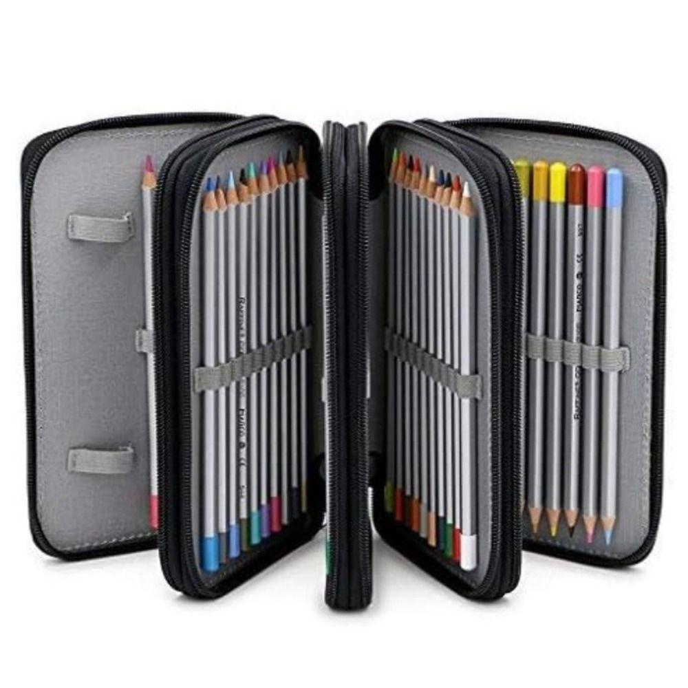 72 Holes Pencils Case 4 Layers Pen Pouch Portable Colored Pencil Bag  Drawing