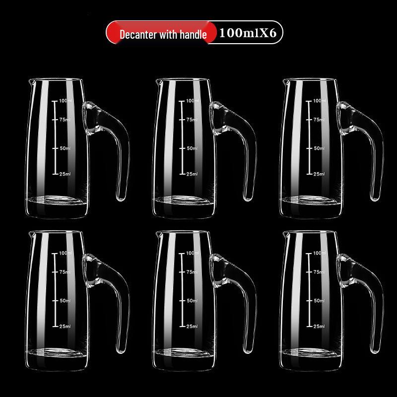 Kristall Baijiu Karaffe Set mit kleinen Luxus-Weingläsern