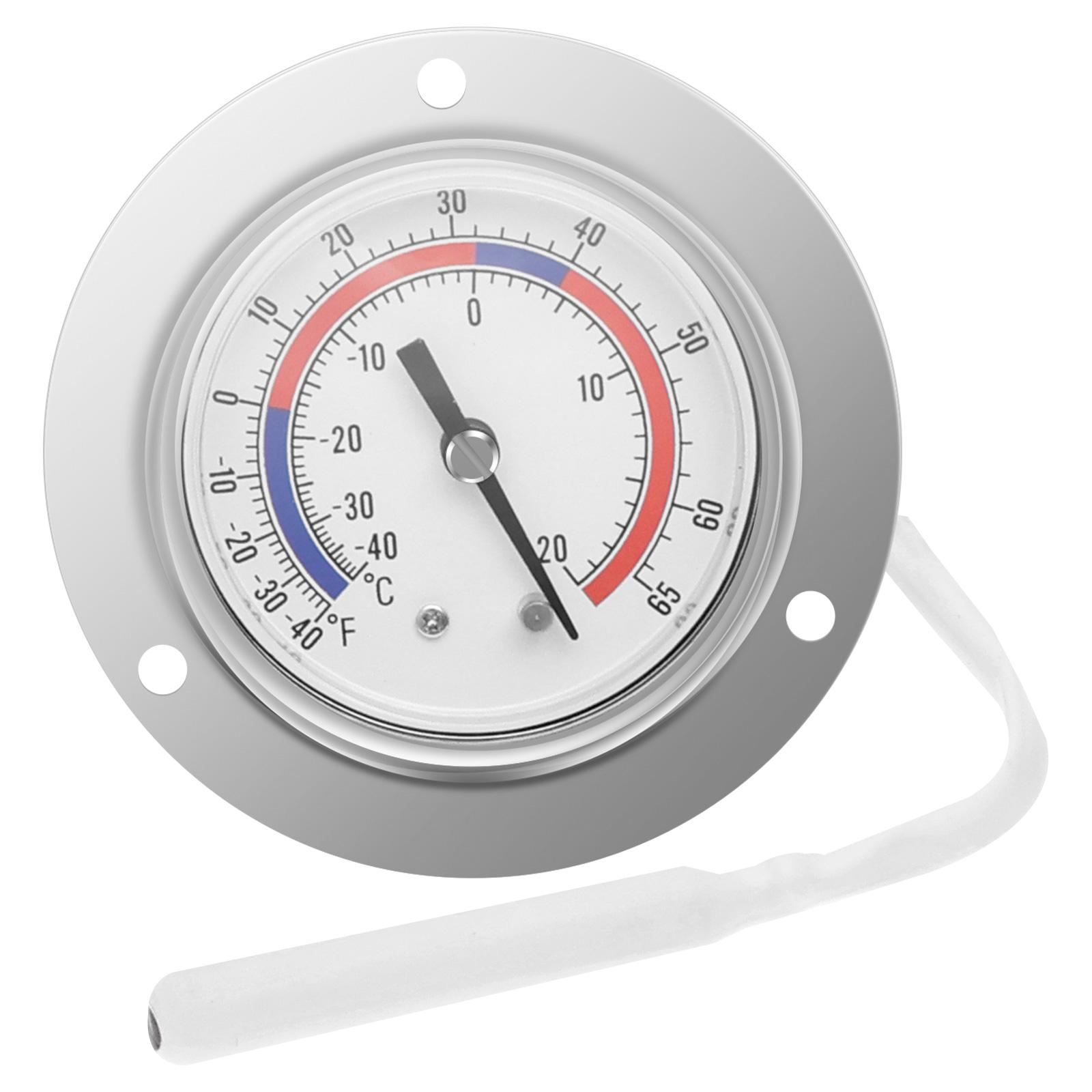 Cooler Thermometer Commercial Freezer Thermometer Capillary Design Refrigeration Gauge Range -40 to 65 ℉ / -40 to 20℃ 2.17  Dial