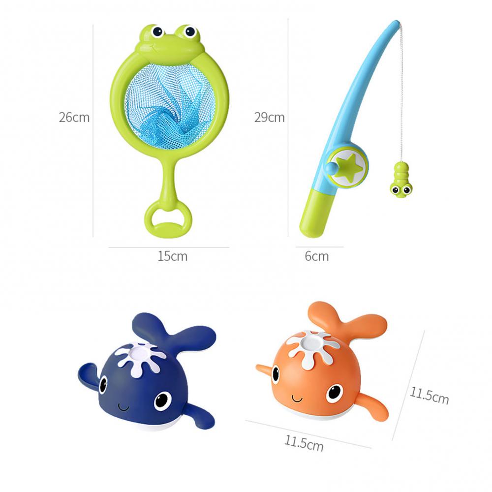 Zábavné hračky pro miminka do vany 3 v 1 Magnetická rybářská hračka pro miminka s rybářským prutem Batole Kojenecké hračky do vany do bazénu se 4 velrybami Interaktivní hračky pro děti