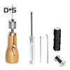 Conjunto Sovela de Costura em Couro Costurador Manual Kit Ferramentas de Reparo de Couro com Agulhas Chave de Boca Chave de Fenda Ferramenta de Costura Manual para Couro Tecido Pesado DIY Couro