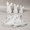 DIY Easter Bunny Silicone Mold Cute Rabbit Resin Mold Concrete Molds for Easter Table Decor
