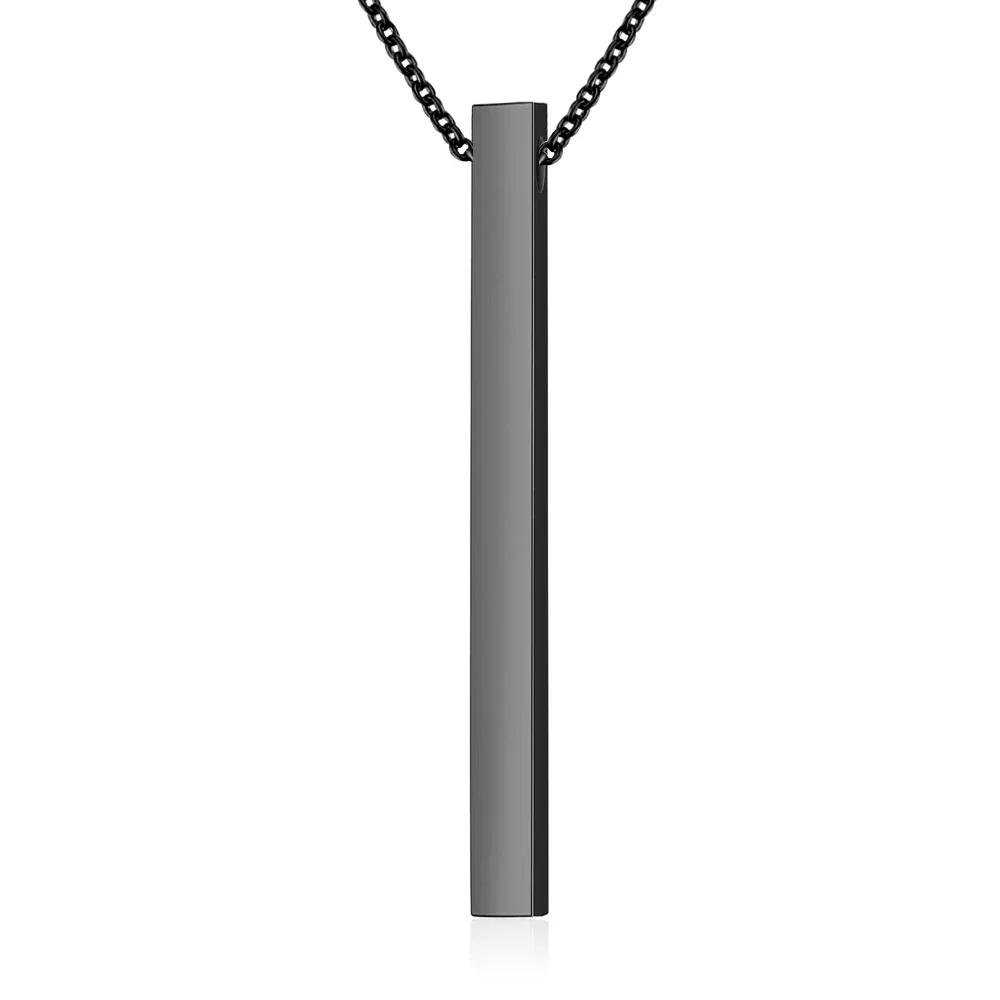 Coordinate Engraved Text Heart Hole Cuff Bangle Personalized Bar Necklace Stainless Steel Bracelet Men Women Gif