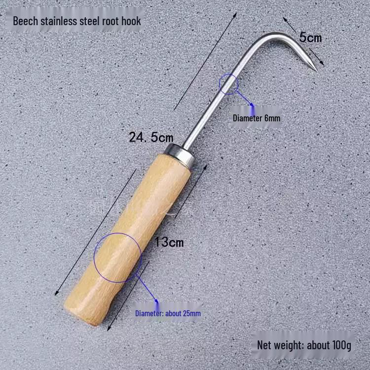 Beech Wood Single Claw Root Hook for Bonsai Maintenance and Soil Loosening