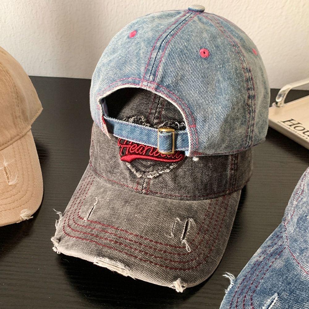 Wide Brim Baseball Cap Denim Denim Hat New Duckbill Cap for Women Girls