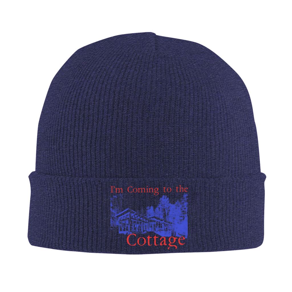 Im coming to the cottage Beanie Hats Heated Rivalry Bonnet Hats Vintage Outdoor Knitting Hat Autumn Graphic Elastic Caps