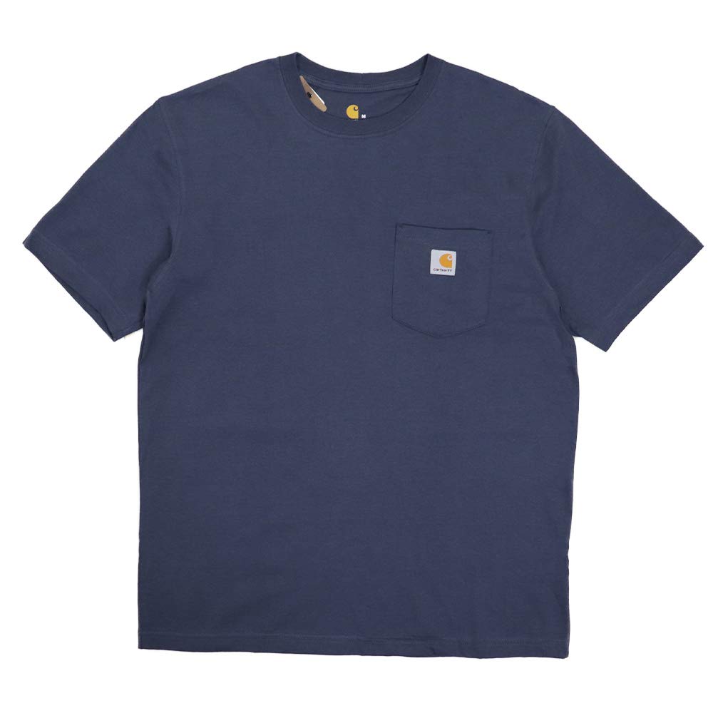 

Футболка мужская K87 Heavy Weight with Pockets Plain Short Sleeve Tops Pocket TM Bluestone Blue [Carhartt] [Товар]