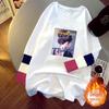 Women's Versatile Loose-Fit Pure Cotton Long Sleeve T-shirt, 2025 Autumn/Winter Collection - Mid-Length Base Layer Covering Buttocks.