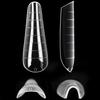 120Pcs/Set Graduated Artificial Nail Tips Extend Nails Transparent Extending Transparent Quick Building Nail Mold Tips