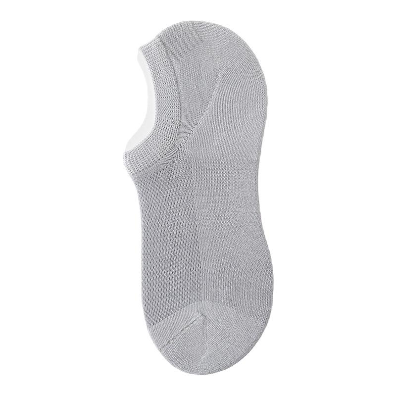 Women's Cotton Summer Breathable Mesh Invisible Socks with Silicone Anti-slip and Non-slip Heel, Ultra-thin Style, Odor-resistant Socks