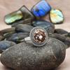14 * 14 Mm Round Shape Wild Horse Jasper 925 Sterling Silver Ring For Women & Girls Size 5 To 12