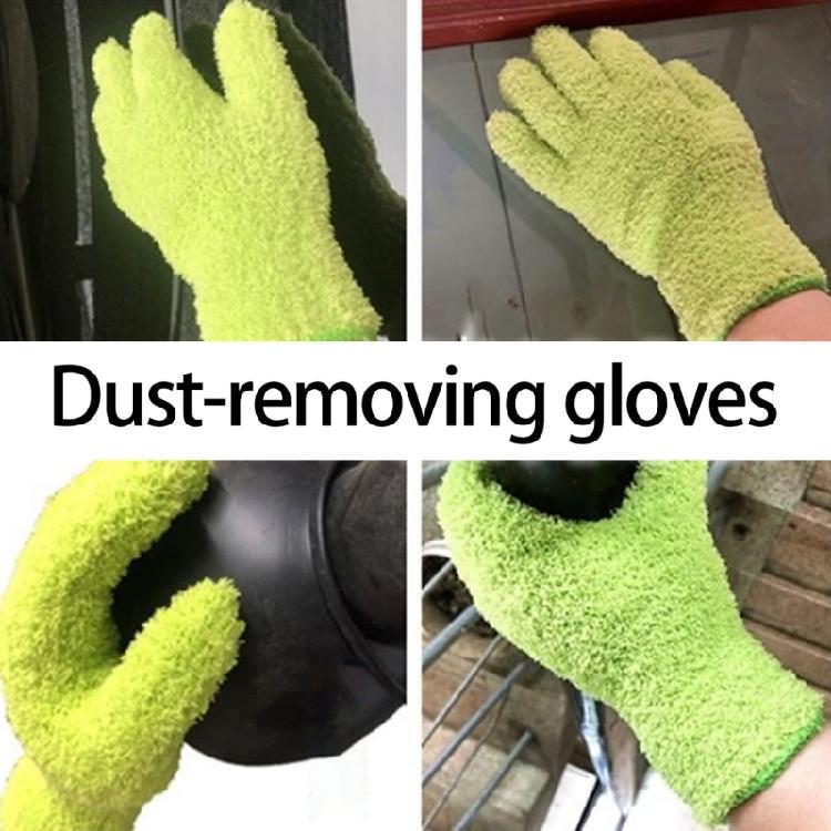 Multipurpose Dust Collection Gloves Soft Absorbent Corals Fleece For Home Cleaning Tasks Gentle On Furniture Surfaces