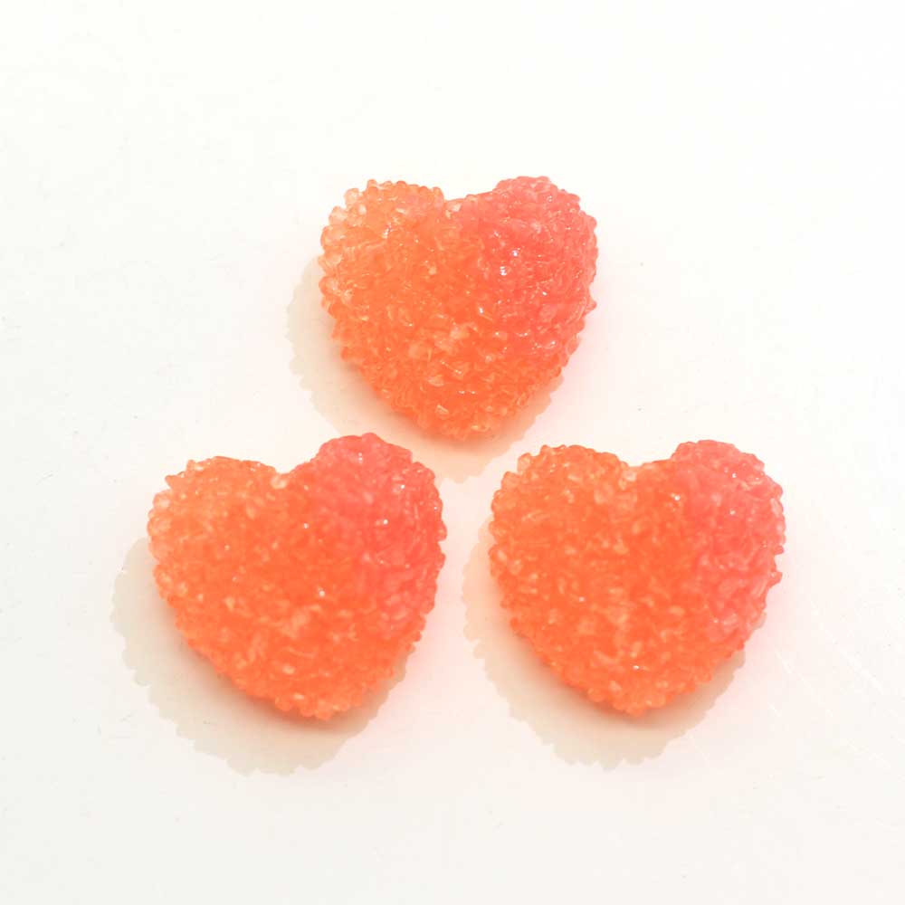 Flat Back Gummy Candy Resin Cabochon Star Shape Heart Shape for DIY Embellishments Scrapbooking