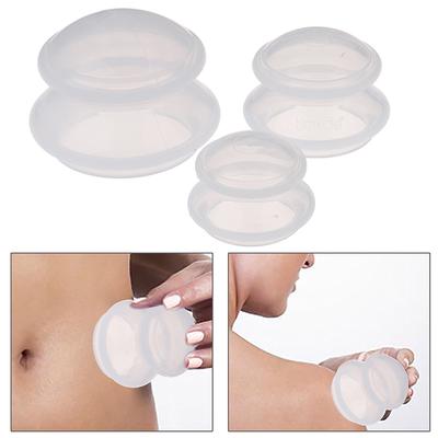Silikon Massagebecher Anti-Cellulite Becher Set Vakuumbecher Set Gesichts-Saugbecher