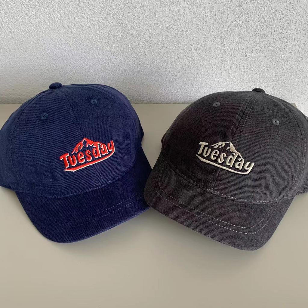 American Letter Embroidered Short Brim Baseball Cap Men Ami Kaji Retro Casual Sun Hat Women Street Versatile Hat