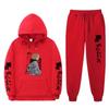 Mens Oversized Hooded Sweatshirt Set With Side Pockets Streetwear Style Cotton Blend Warm Winter Outfit