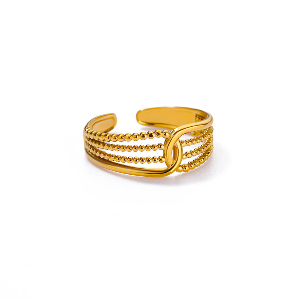 Stainless Steel Multi Layer Rings for Women Vintage Punk Open Adjustable Finger Ring Fashion Jewelry Wedding Birthday Gift 2024