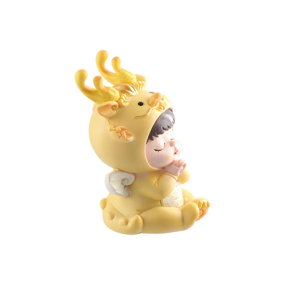 Resin Dragon Baby Ornament Auspicious Dragon Statue Cute Dragon Figurine  Children