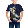 Summer Children's 3D Printed Crew Neck T-Shirt Fashion Versatile Trend Breathable Casual