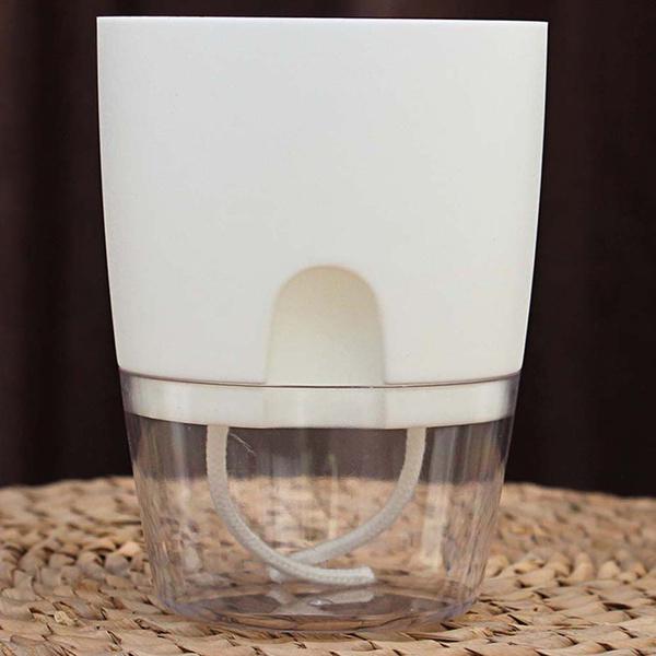 

Крытый двухслойный автоматический полив, садовые принадлежности, зеленый укроп, офисные суккуленты, гидропонные цветочные горшки, кашпо, горшок для домашнего декора L белый