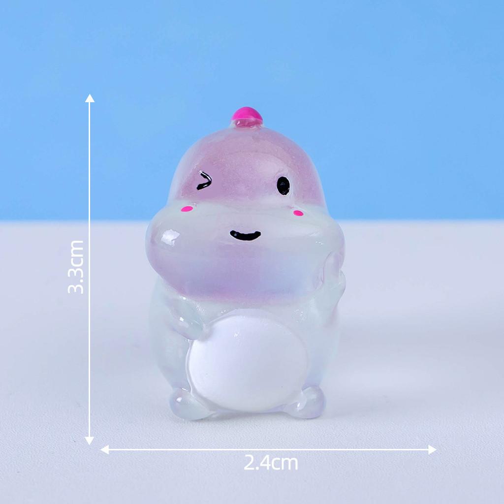 

Glowing Colorful Dinosaur Figurines Cute Resin Garden Ornaments For Desktop Decoration