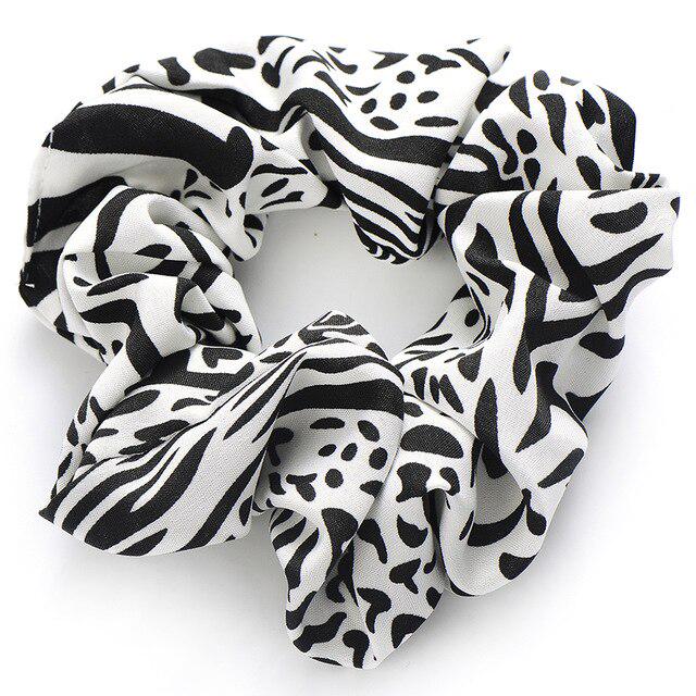 Buy Vintage Animal Leopard Hair Scrunchies Women Elastic Rubber Band Hair Rope Ponytail Holder