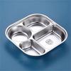 Compartment Stainless Steel Food Plates Functional Stainless Steel Divided Plates Practical Meals Arrangement Container
