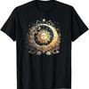 Sun And Moon Together T Shirt Vintage Graphic Slightly Casual Soft Versatile Homme Top For Everyday Wear Breathable