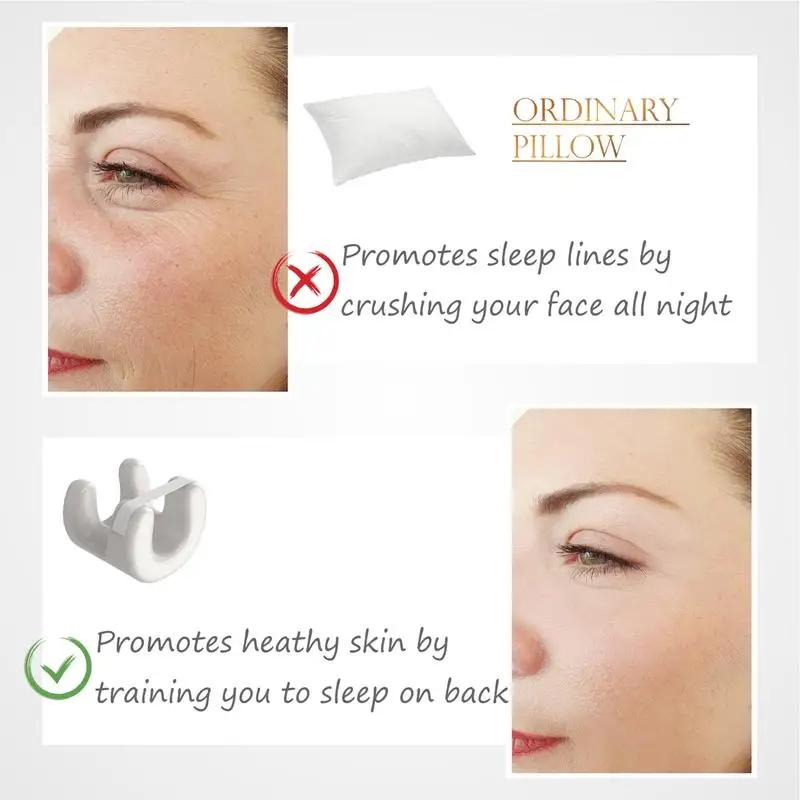 Face Beauty Pillow Face Up Ergonomic Beauty Pillow Foam Massage Pillow Soft Breathable Maintaining Sleeping Neck