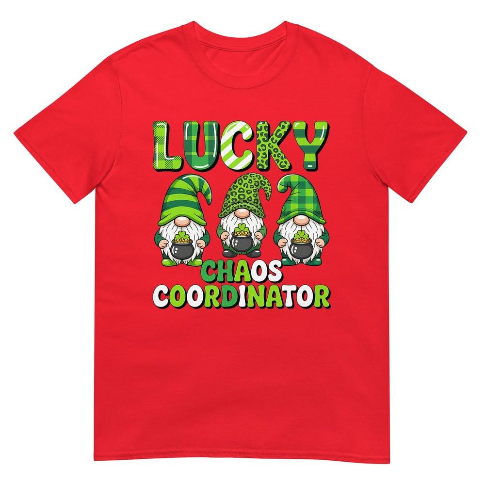 St Patricks Day Lucky Shamrock Leopard Gnomes Irish Unisex Tshirt S