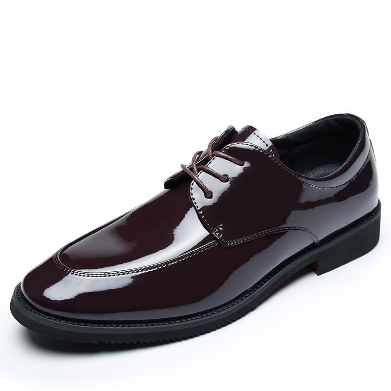 

2025 direct supply men s business casual leather shoes British leather patent leather men s shoes round head dress single shoes wedding shoes 44