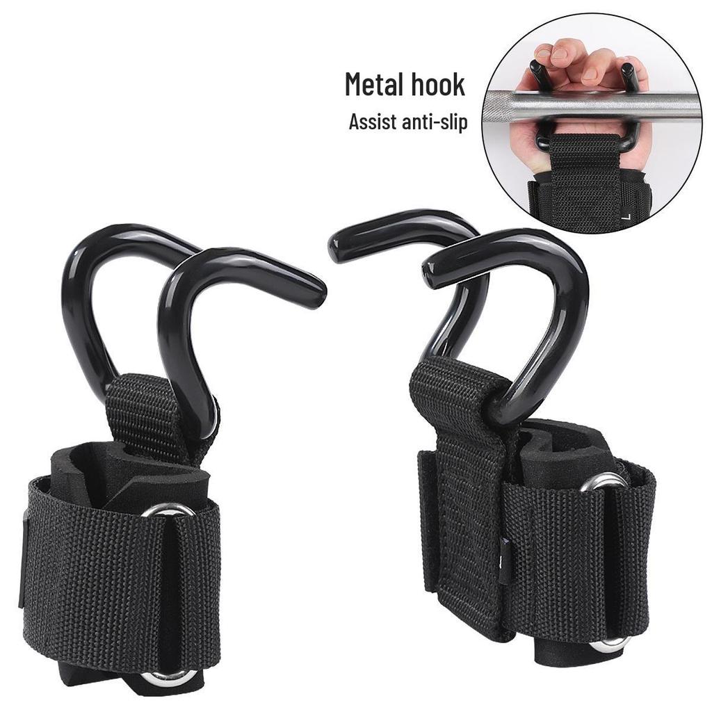 Weightlifting Wrist Wraps with Anti-Slip Hooks for Deadlifts and Pull-Ups
